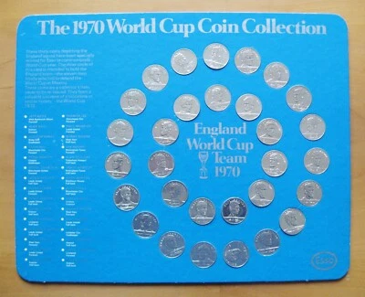 Esso 1970 World Cup Coin Collection ENGLAND Blue Board COMPLETE *Exc Condition* - Image 1 of 3