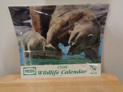HESS OIL COMPANY 1998 WILDLIFE CALENDAR NEW OLD STOCK SEALED IN PLASTIC ORIGINAL - Image 1 of 4