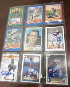 Lot of 9 different Signed Autographed Baseball Cards 1968-1993 - #11 - Picture 1 of 3