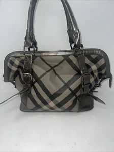 VTG Burberry London Nova Check Satchel Handbag READ 10x12x6 - Picture 1 of 24