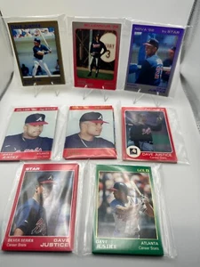 RARE Lot of 8 STAR Dave Justice Baseball Card Sets 1990-1992 - Picture 1 of 2