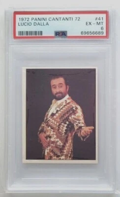 1972 Panini Cantanti Lucio Dalla #41 PSA 6 - Image 1 of 2