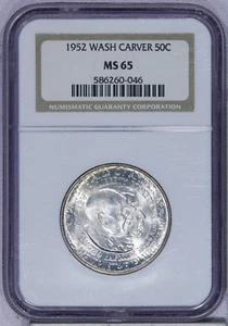 Medio dólar Washington Carver 1952 50c NGC MS65 - Imagen 1 de 2