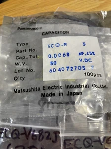 20 Película de poliéster metalizado condensador radial Matsushita ECQ-V, 0,0068uf, 50 V - Imagen 1 de 3