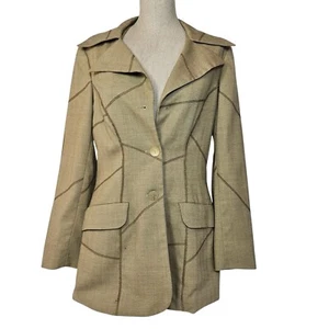 Lolita Lempicka Patchwork Blazer Suit Jacket Women Small/Medium? *Missing Button - Picture 1 of 11