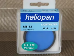 55mm - Heliopan KB12 Slim Blue Filter New           #55-fn1 - Picture 1 of 1