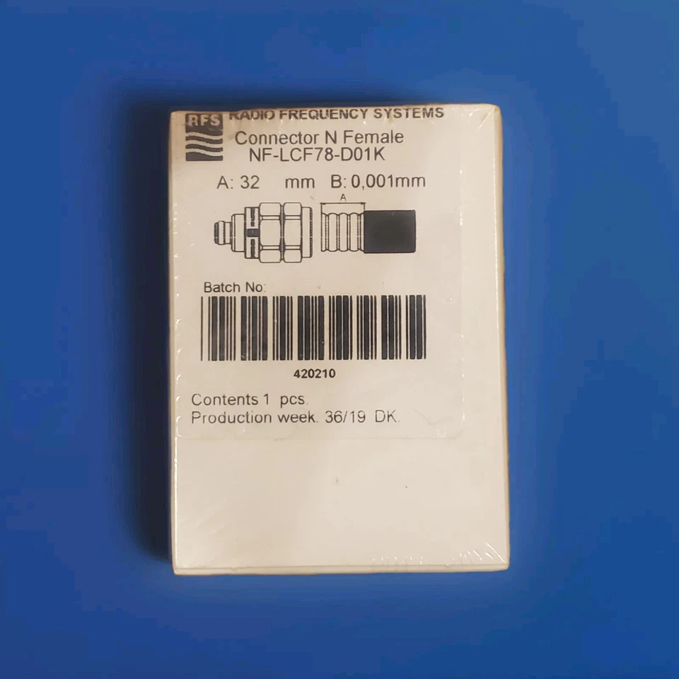 RFS Technologies NF-LCF78-D01K N Female Connector - Image 1 of 2