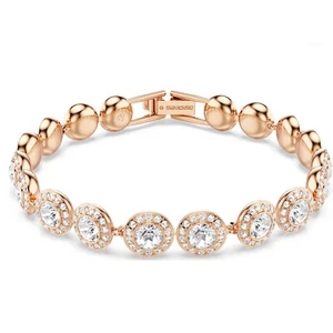 Swarovski Una Angelic bracelet Round cut, Pavé, White, Rose Gold-tone plated*NEW - Picture 1 of 3