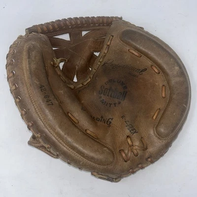Spalding 42-647 Softball Catchers Mitt 33.5" Professional Deluxe Model Vintage - Image 1 of 4