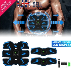 Rechargeable EMS Abdominal Muscle Stimulator ABS Trainer Toner Fitness Belt - Picture 1 of 15