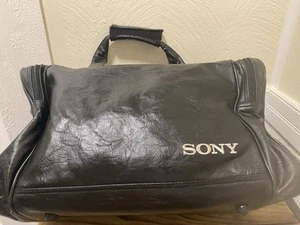 Vintage Wilson SONY Black Sports Duffle Bag Embroidered RESTORED W/O Strap - Picture 1 of 22