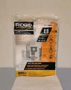 Ridgid High-Eff Fine Dry Dust Pick-up Bags 15 Bags 6-9 Gallons V3503 NEW - Picture 1 of 2