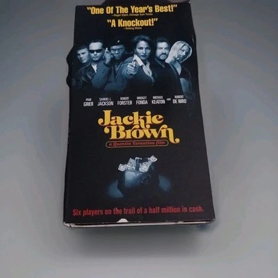 Vintage Jackie Brown VHS 1999 Quentin Tarantino Movie  - Image 1 of 2