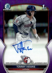 TOMMY HAWKE 2023 BOWMAN CROMO **PÚRPURA** NOVATO RC AUTOMÁTICO/250!!🔥🔥 GUARDIANES - Imagen 1 de 2