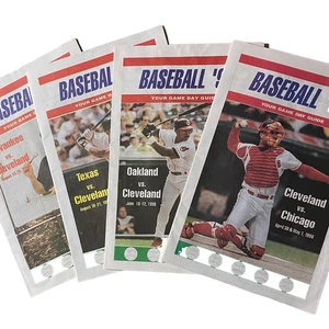 1996 (4)Cleveland Tribe Game Day Guides 4/30 5/1 6/10-12 8/19-21 8/23-25 - Picture 1 of 5