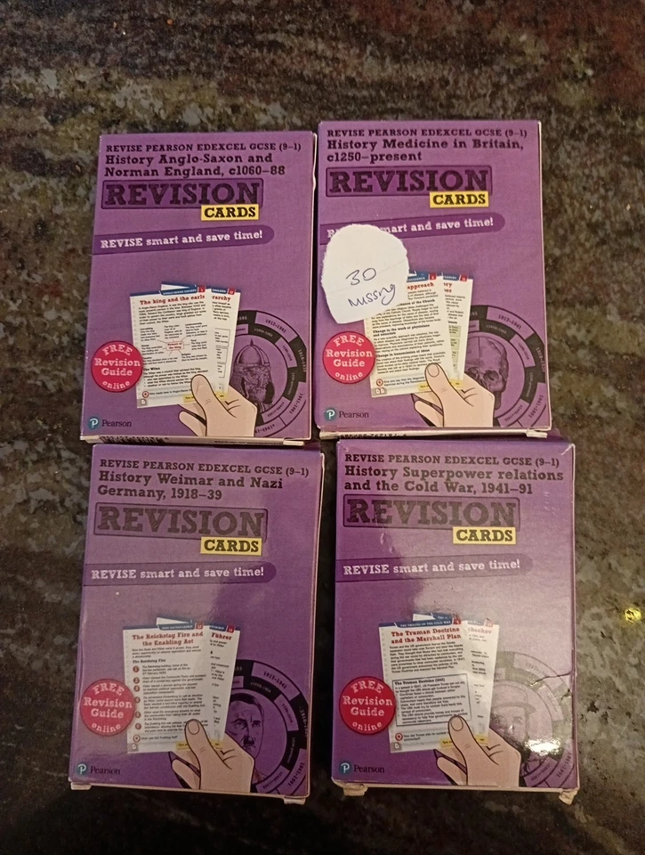 Revise Pearson Edexel GCSE (9-1) History Revision Cards Used - Image 1 of 1