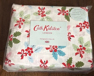 Cath Kidston London Weihnachten Stechpalme komplettes Lakenset neu - Bild 1 von 3