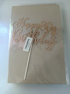 10-Happy 80th Birthday Gold Glittered Cake Topper Party Decoration 80 Birthday  - Picture 1 of 4