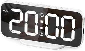 Sveglia Digitale Da Comodino a Led,Sveglia Da Comodino Con Funzione Snooze,Orolo - Foto 1 di 12
