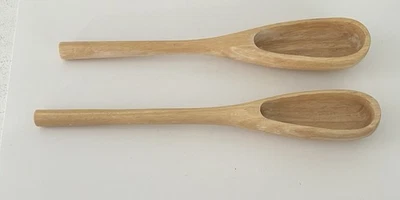 Набор салатных серверов Dansk IHQ ручной работы из резного дерева - Изображение 1 из 2