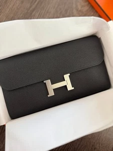 NEU! 2025 Hermès Constance 🖤Geldbörse To Go Noir Epsom🖤Leder Palladium HW Tasche - Bild 1 von 12
