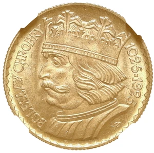 1925 POLAND GOLD 10 ZLOTYCH 1925 NGC MS66 - Picture 1 of 6