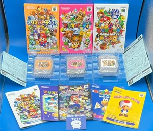 Lot 3 Nintendo 64 Mario Party ( Good condition ! ) 1 2 3 Box＋All manual Japanese - Picture 1 of 15
