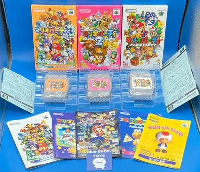 Lot 3 Nintendo 64 Mario Party ( Good condition ! ) 1 2 3 Box＋All manual Japanese - Image 1 of 4