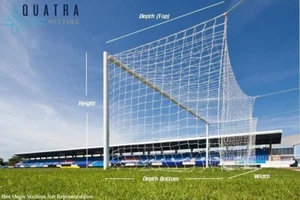 Professional Grade Full Size Soccer Nets 7.4m x 2.5m (Box Shape) - Picture 1 of 2