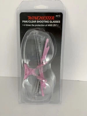 Gafas de tiro premium Winchester con marco rosa y lentes transparentes 99772 para mujer Foto 1 de 4