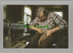 Work Postcard - Occupations - Cobbler at Work - Shoe Repair RR13857 - Picture 1 of 2