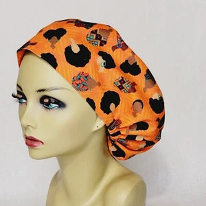Black History Women Scrub Hat, Surgical Cap, Nurses Hat, Medical, USA Made - Picture 1 of 7