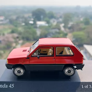 RED FIAT PANDA 45 - STREET CAR - MINICHAMPS, SCALE 1/43 - 400121401 - TOP - Picture 1 of 15