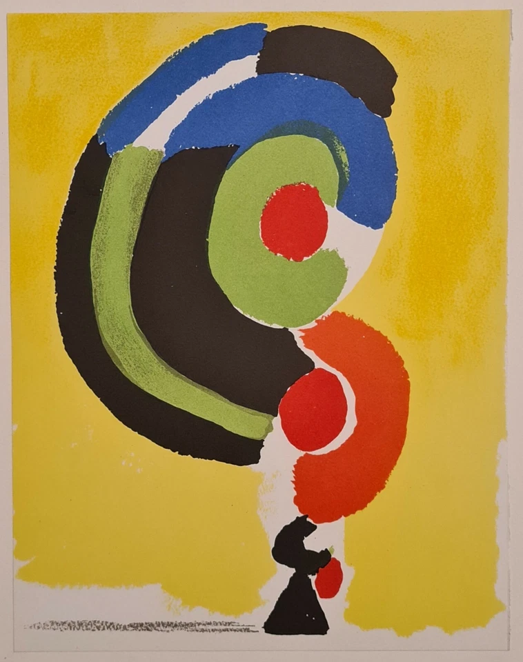 Sonia Delaunay Composition 1972 Lithographie Originale Abstrait Orphisme	 - Photo 1/1