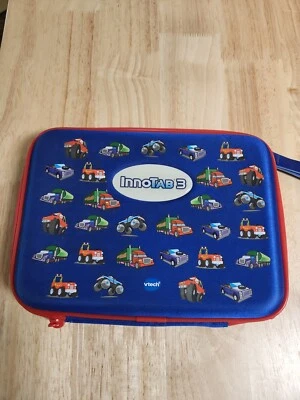 Genuine Vtech InnoTab 3 Zippered Storage Tote Case Blue/Red Trucks - Image 1 of 4