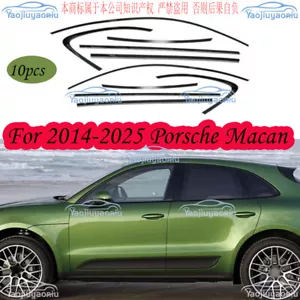 Stainless Black Car Window Strip Cover For 2014-2025 Porsche Macan Trim 10pcs - Bild 1 von 6
