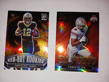 Chris Olave Rookie Inserts Silver Prizms 2 Card Lot Optic, Select Draft