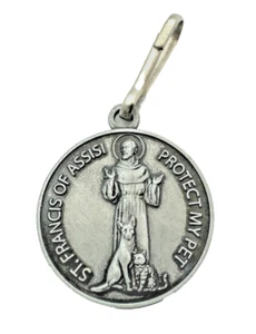 St. Francis Pet Medal - God Bless My Dog St. - Protect my pet - Picture 1 of 4