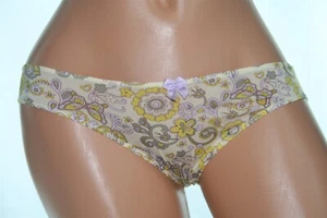 Yellow Bikini Panty w Flowers, Paisley, Hearts, Butterflies & Shiny Bow Size 38 - Bild 1 von 2