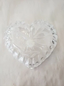 Hofbauer Byrnes Collection Crystal Heart Shaped Bird Candy Trinket Dish - New - Picture 1 of 3