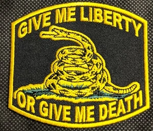 Bestickter Biker-Aufnäher 2nd Amendment Gib mir Freiheit oder gib mir den Tod - Bild 1 von 1