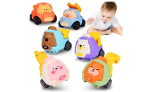 Pull Back Car Truck Toys Animal Cars Toddlers Kids Children Preschool Cute Shape - Picture 1 of 8