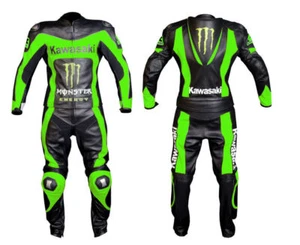 Traje de motociclista de cuero de carrera motociclista combinación de cuero para hombre motocicleta chaqueta de cuero pantalones 48,54 - Imagen 1 de 2