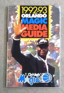 ORLANDO MAGIC NBA BASKETBALL MEDIA GUIDE - 1992 1993 - NEAR MINT
