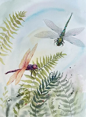 Dragonflies And Ferns - Image 1 of 4