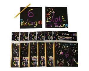 6x bloque de papel rascado para 24 imágenes de arañazos incl. barra rascadora - gran Give Away - Imagen 1 de 1