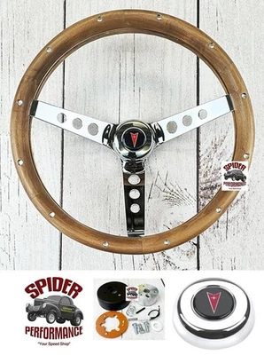 1964 - 1966 庞蒂亚克木质方向盘 13 1/2 英寸经典沃尔努特 — 第 1/4 张图片