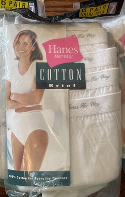 Calzoncillos Hanes Her Way de colección talla 7 100 % algodón peinado 3 paquetes para 17 pares Foto 1 de 4