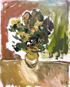 Expressionist Sunflower Van Gogh abstract Realism Oil Painting Still Life 16x20 - Picture 1 of 1