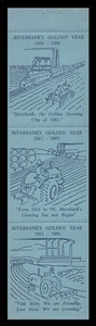 1961, RIVERBANK, CALIFORNIA'S GOLDEN YEAR BOOKLET PANE - BLUE ON BLUE, SHINY GUM - Picture 1 of 2